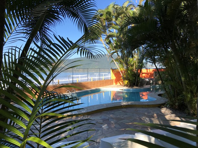 Pousada Kaliman, vista da piscina .sape_praia_kaliman